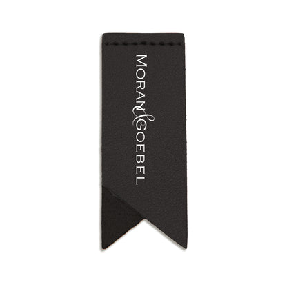 Handmade Leather Bookmark Corner Marker Clip Read Sign Black