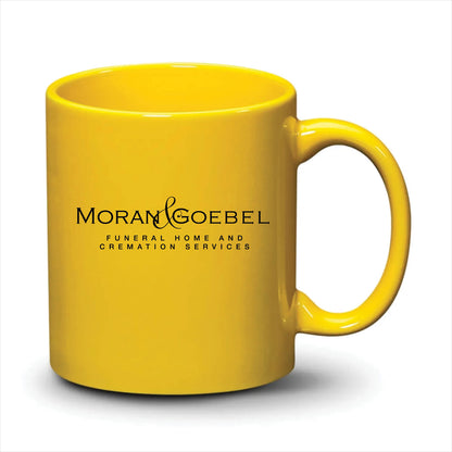 Malibu Mug Bright Yellow Black Logo