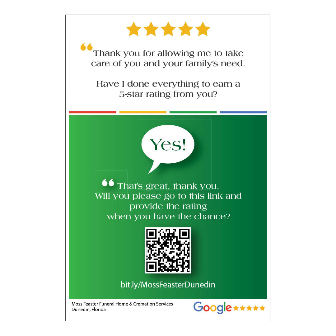 4x6 Google Review Region Glossy Postcards