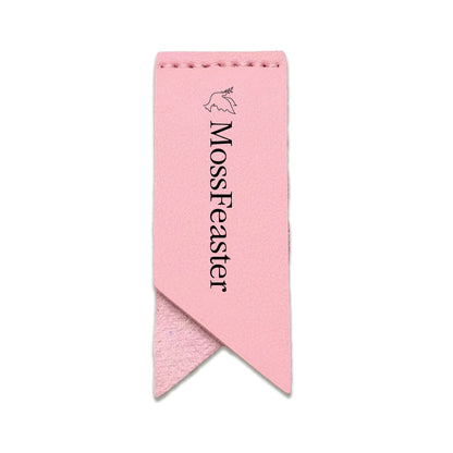 Handmade Leather Bookmark Corner Marker Clip Read Sign Pink