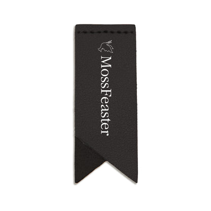 Handmade Leather Bookmark Corner Marker Clip Read Sign Black