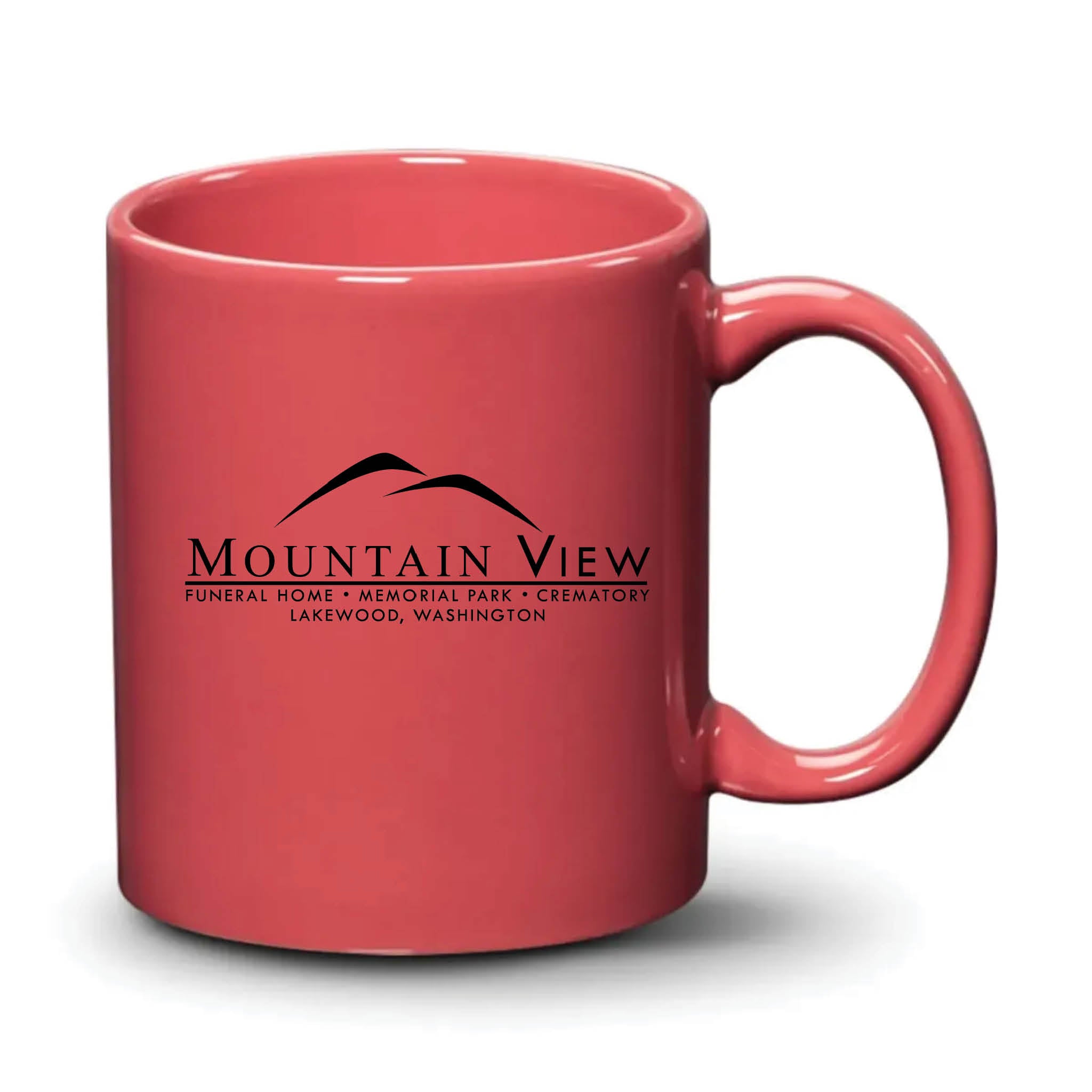 Malibu Mug Coral Black Logo