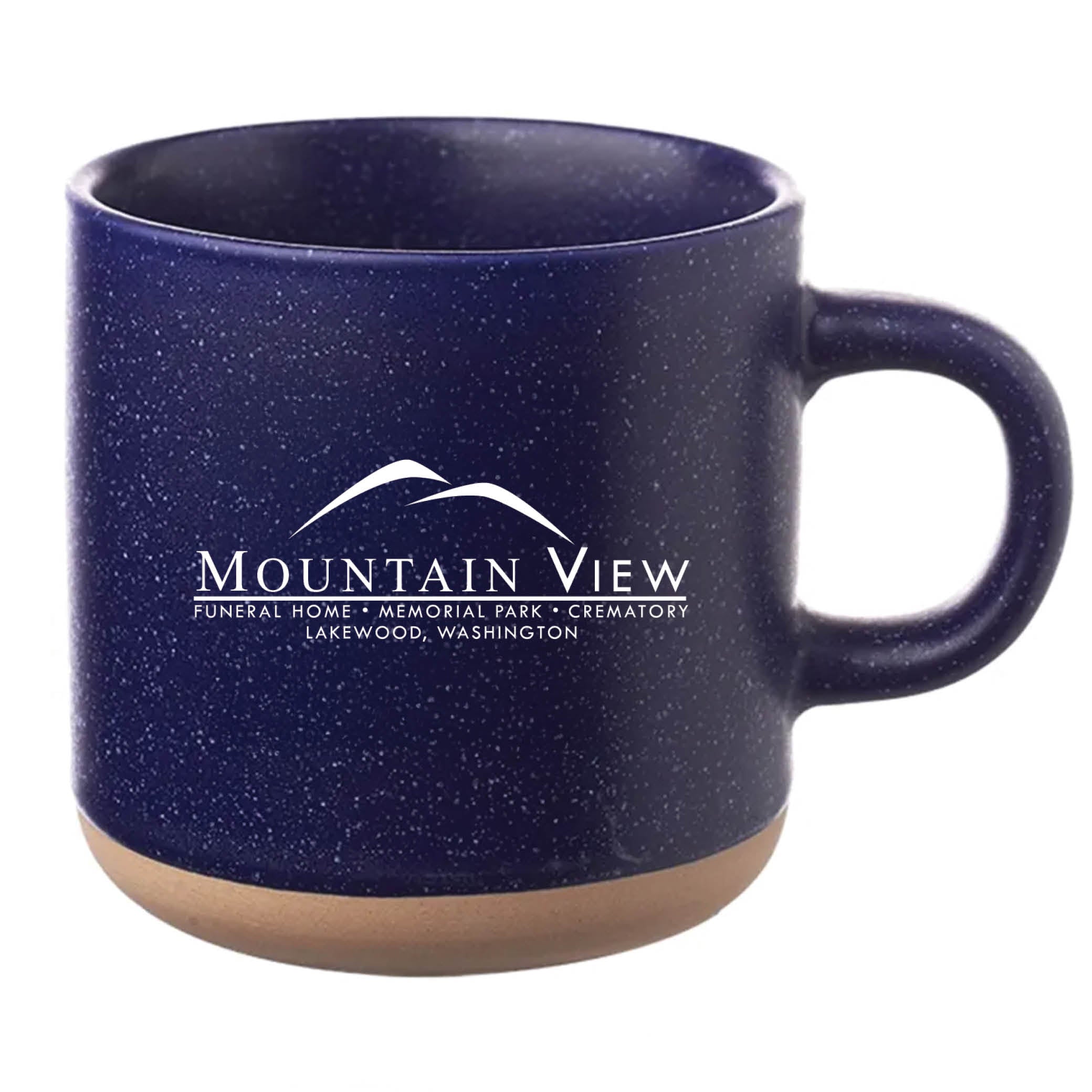 Cosmic Speckled Clay Coffee Mug 11 oz Blue