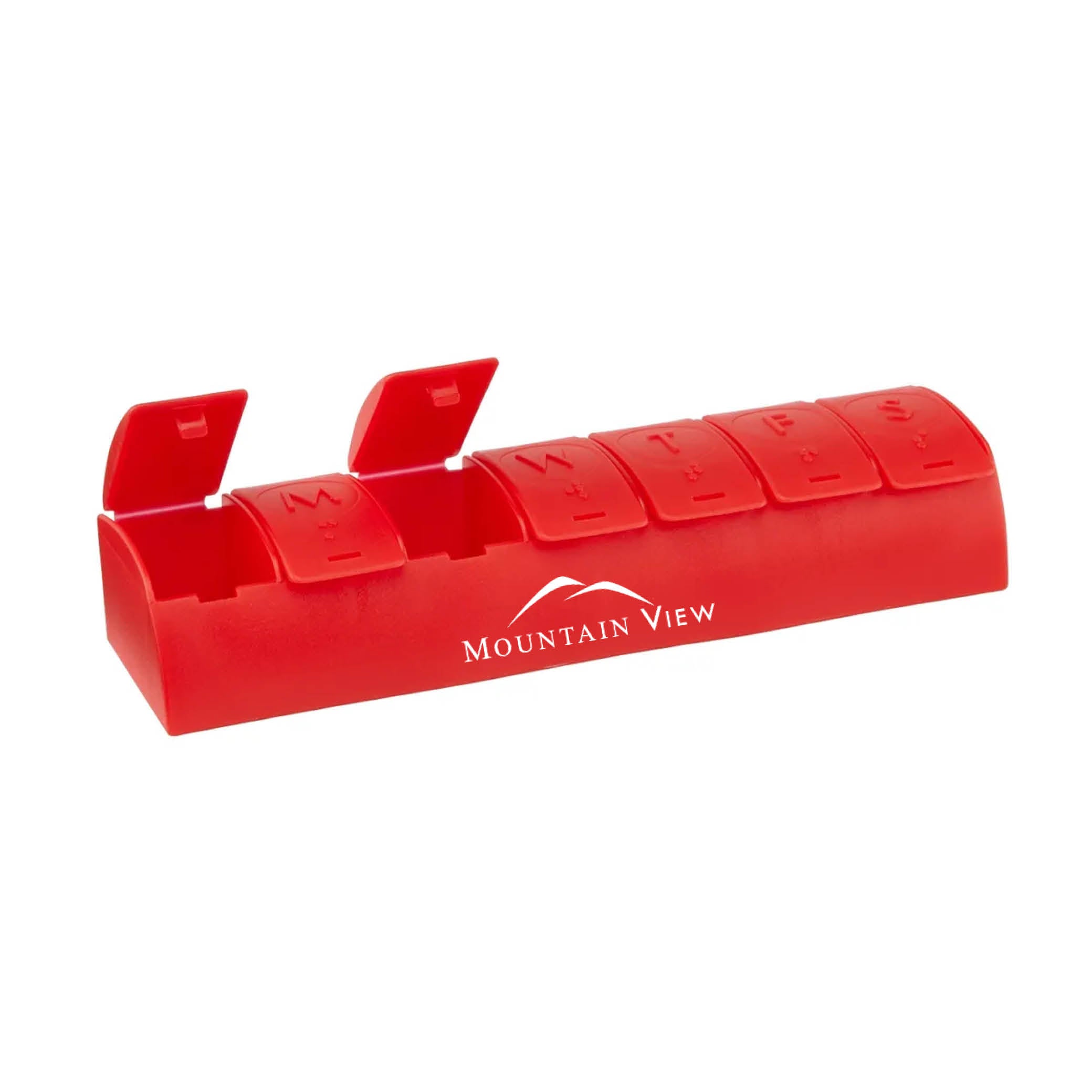 QuickCare 7-Day Med Minder Pill Box Red