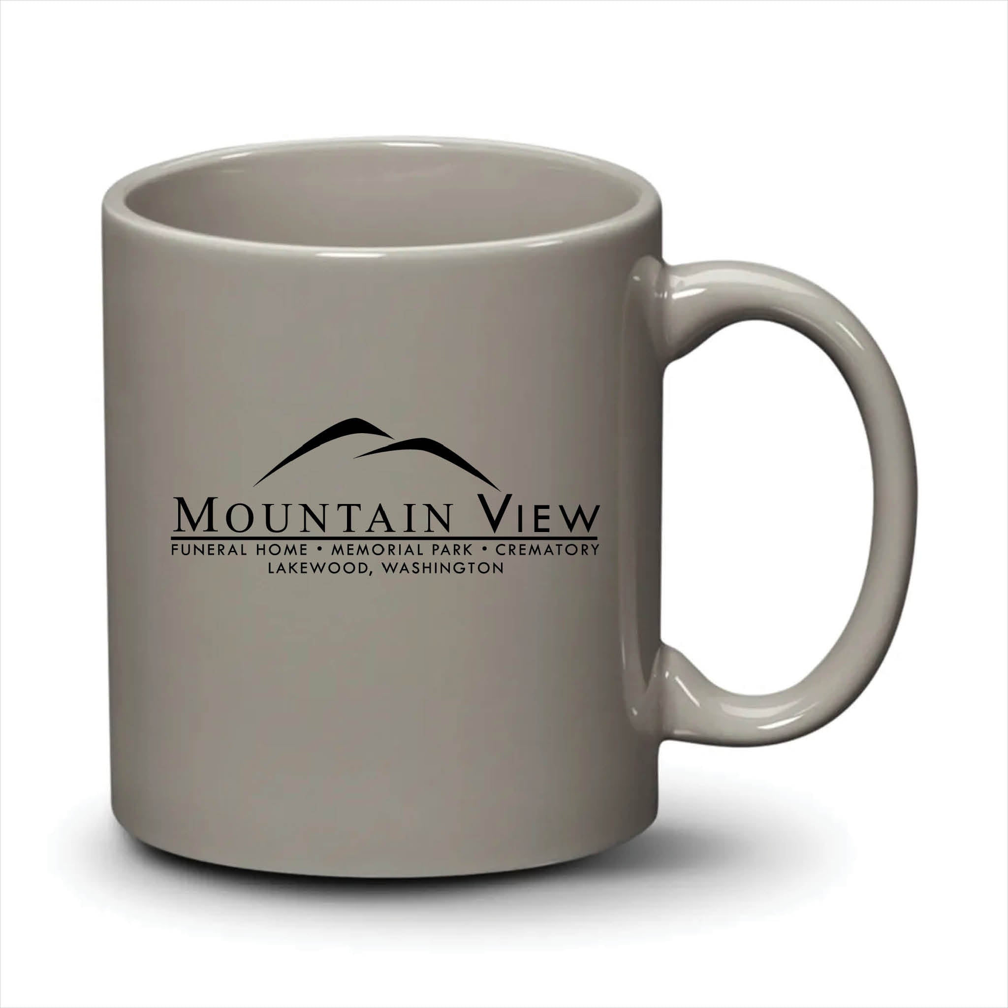 Malibu Mug Light Grey Black Logo