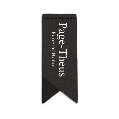Handmade Leather Bookmark Corner Marker Clip Read Sign Black