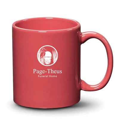 Malibu Mug Coral White Logo