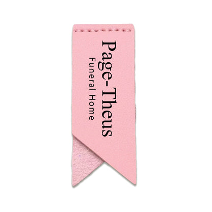 Handmade Leather Bookmark Corner Marker Clip Read Sign Pink