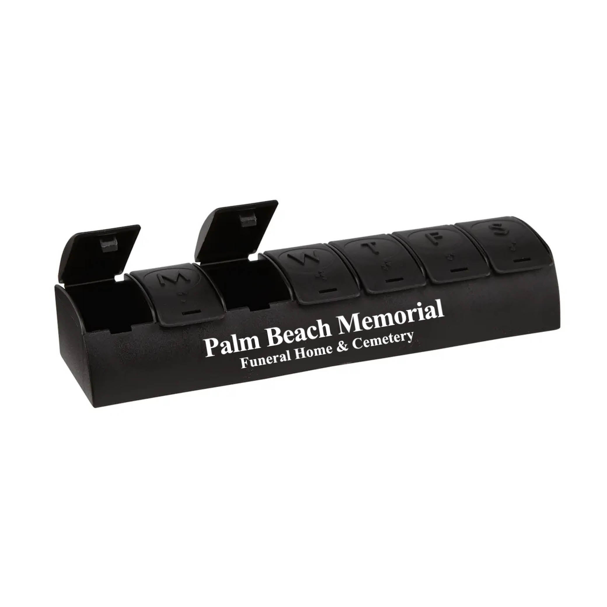 QuickCare 7-Day Med Minder Pill Box Black