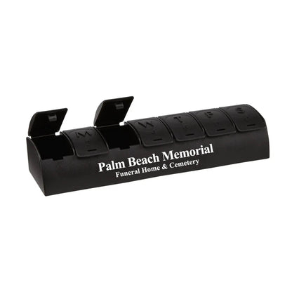 QuickCare 7-Day Med Minder Pill Box Black