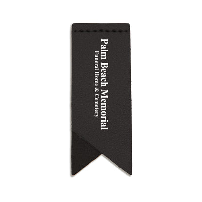 Handmade Leather Bookmark Corner Marker Clip Read Sign Black