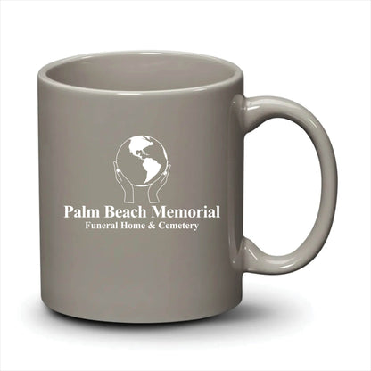 Malibu Mug Light Grey White Logo