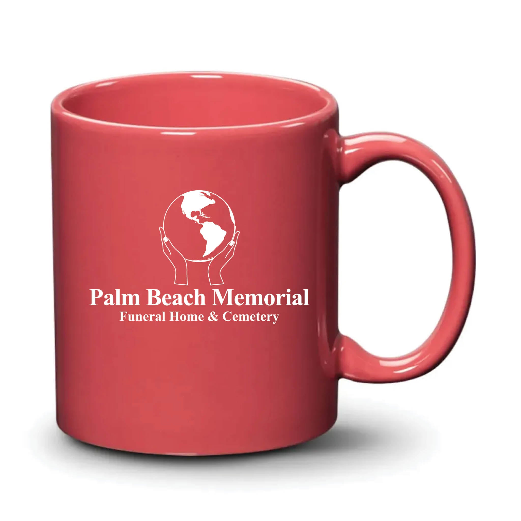Malibu Mug Coral White Logo