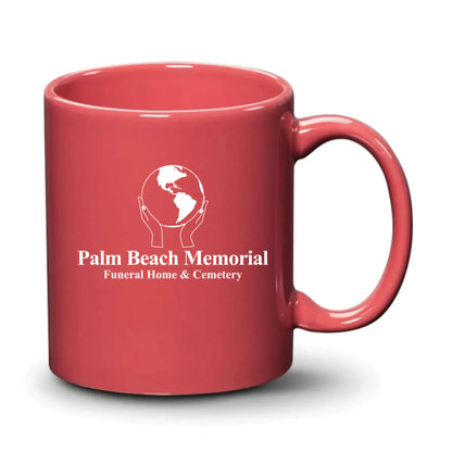 Malibu Mug Coral White Logo
