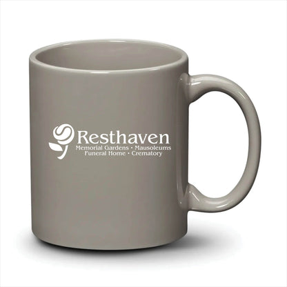 Malibu Mug Light Grey White Logo