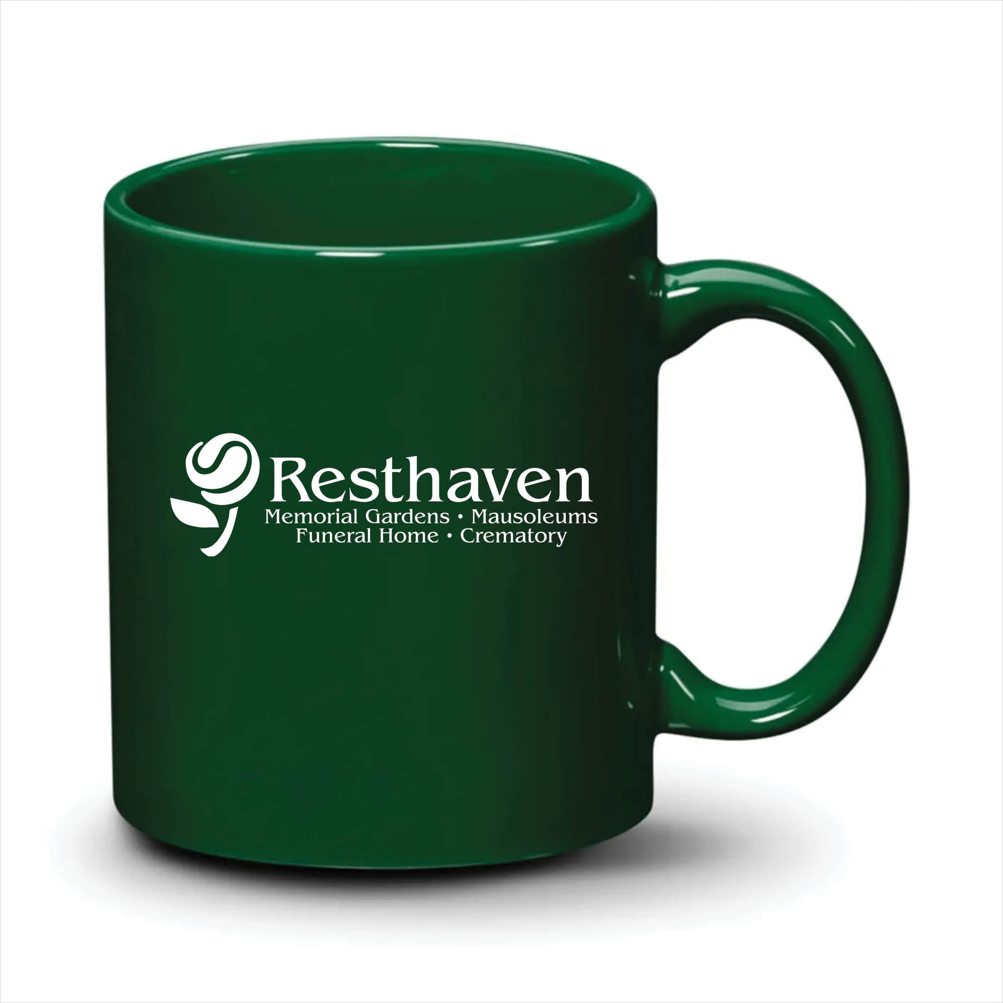 Malibu Mug Hunter Green White Logo