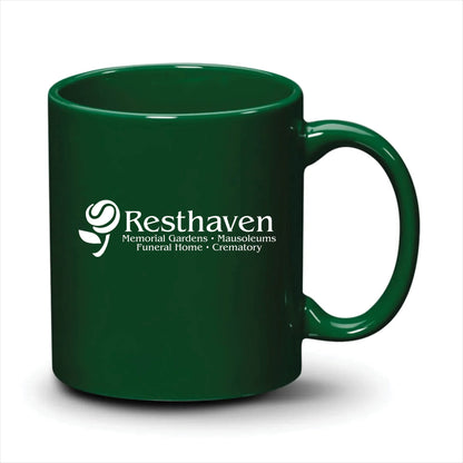 Malibu Mug Hunter Green White Logo