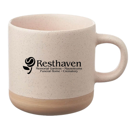 Cosmic Speckled Clay Coffee Mug 11 oz Cream