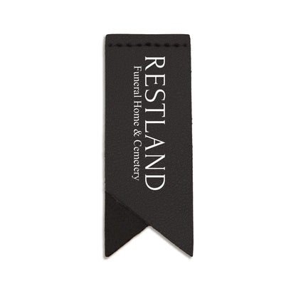 Handmade Leather Bookmark Corner Marker Clip Read Sign Black