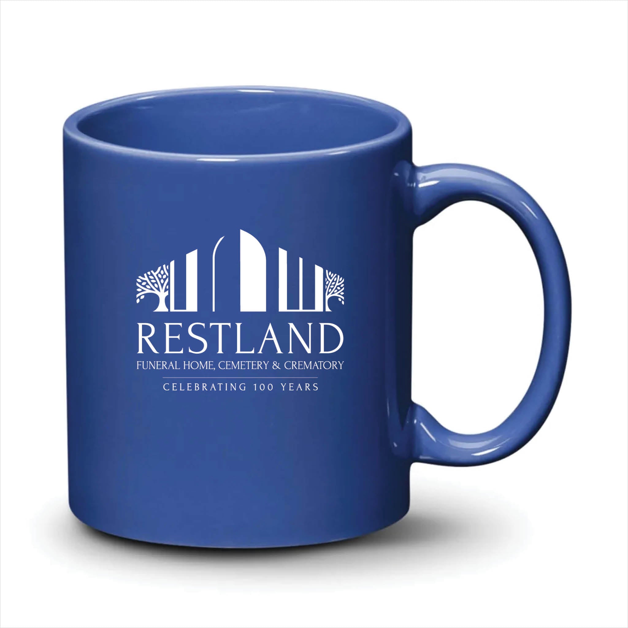 Malibu Mug Ocean Blue White Logo