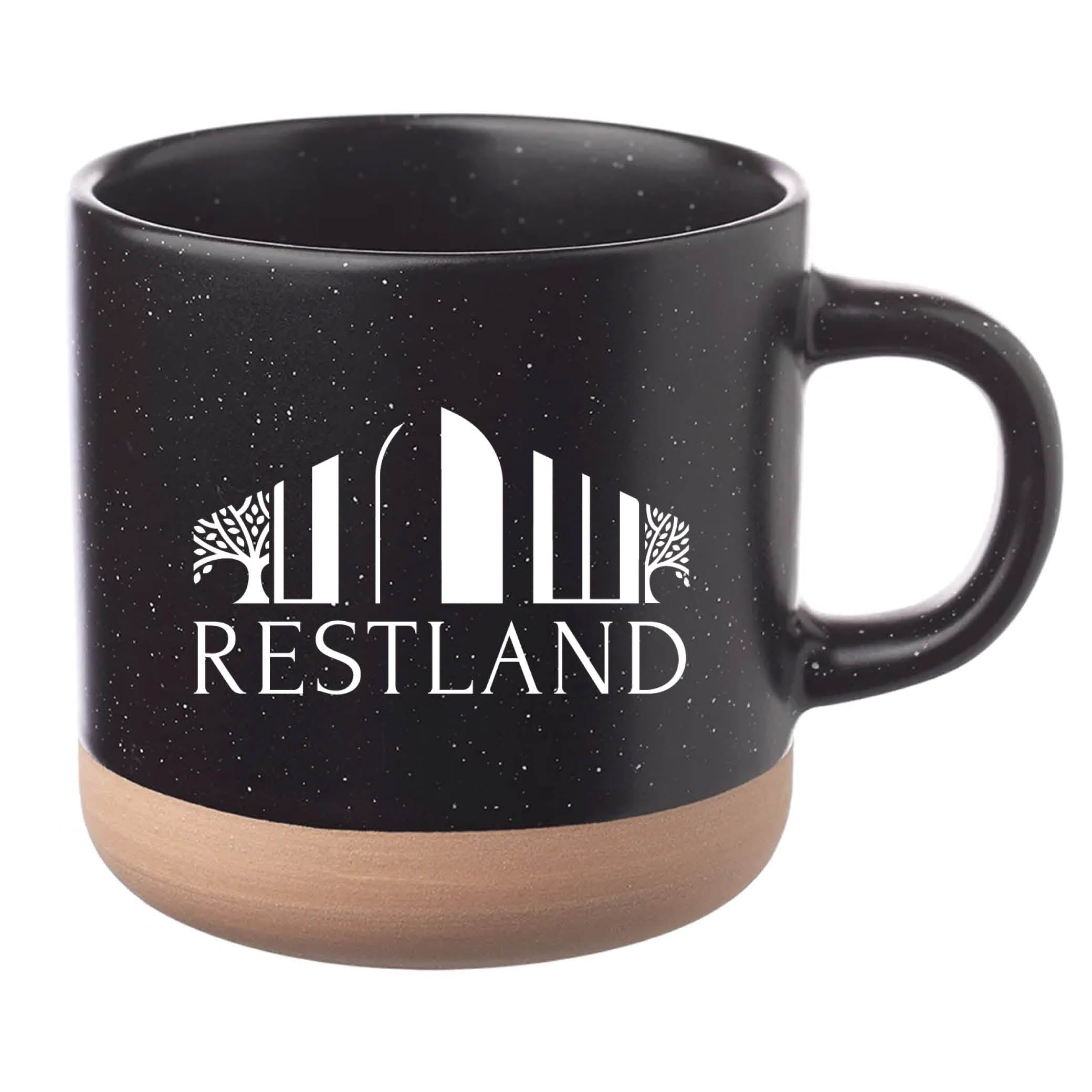 Cosmic Speckled Clay Coffee Mug 11 oz Black