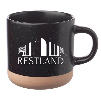 Cosmic Speckled Clay Coffee Mug 11 oz Black
