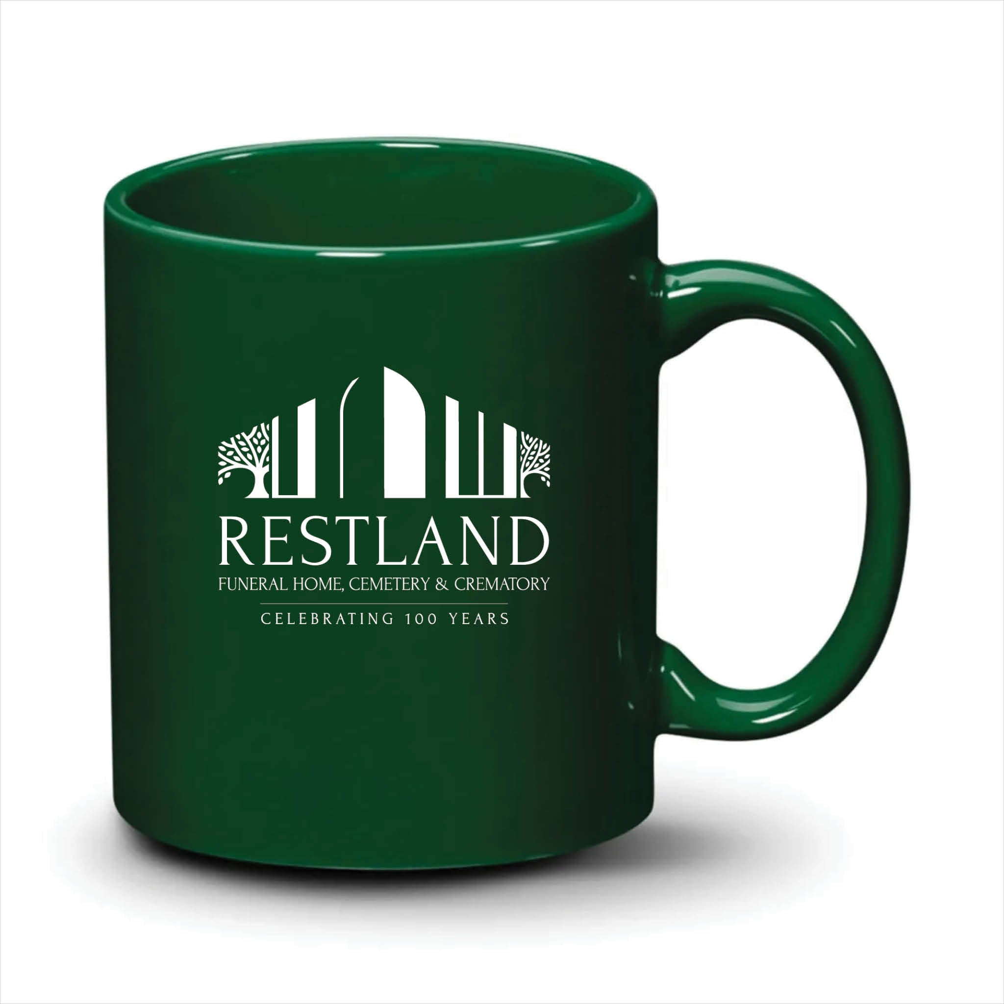 Malibu Mug Hunter Green White Logo