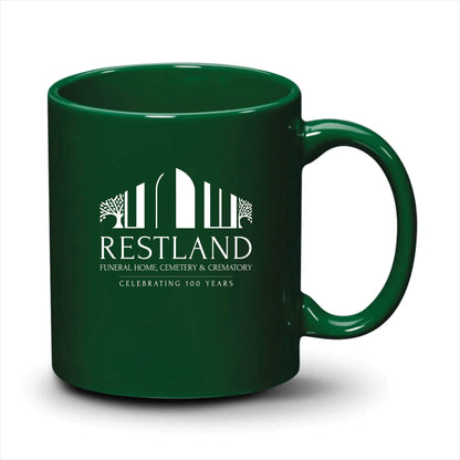 Malibu Mug Hunter Green White Logo