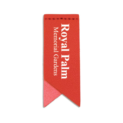 Handmade Leather Bookmark Corner Marker Clip Read Sign Red