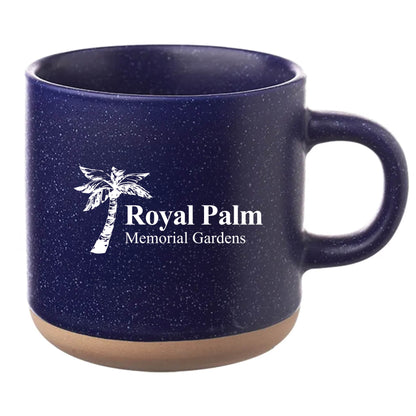 Cosmic Speckled Clay Coffee Mug 11 oz Blue