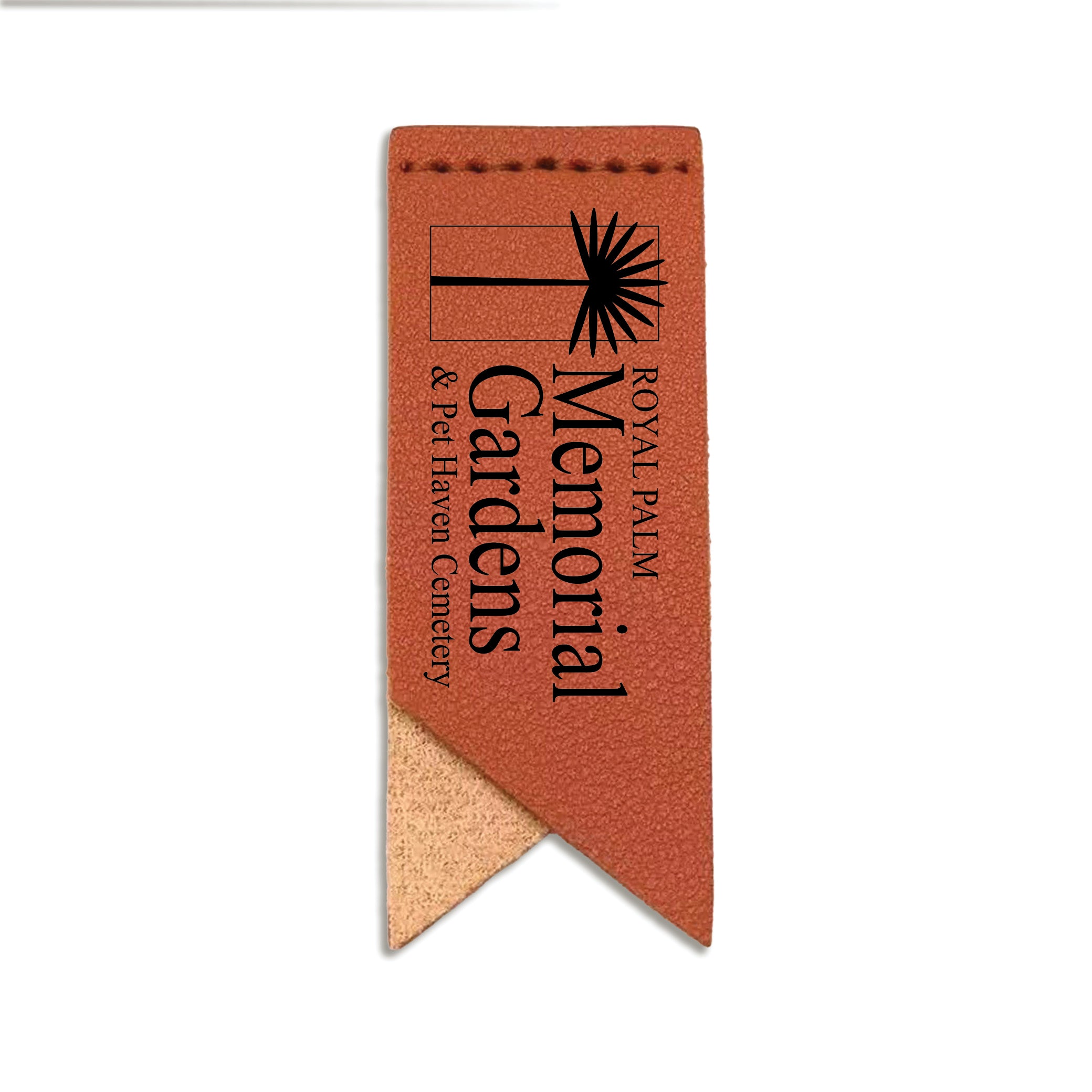 Handmade Leather Bookmark Corner Marker Clip Read Sign Orange