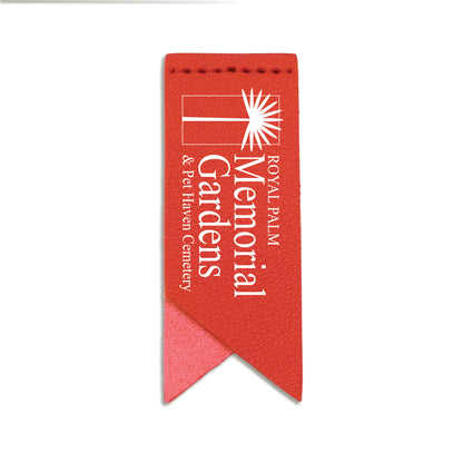 Handmade Leather Bookmark Corner Marker Clip Read Sign Red