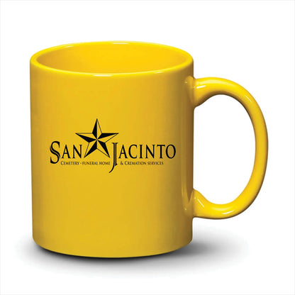 Malibu Mug Bright Yellow Black Logo