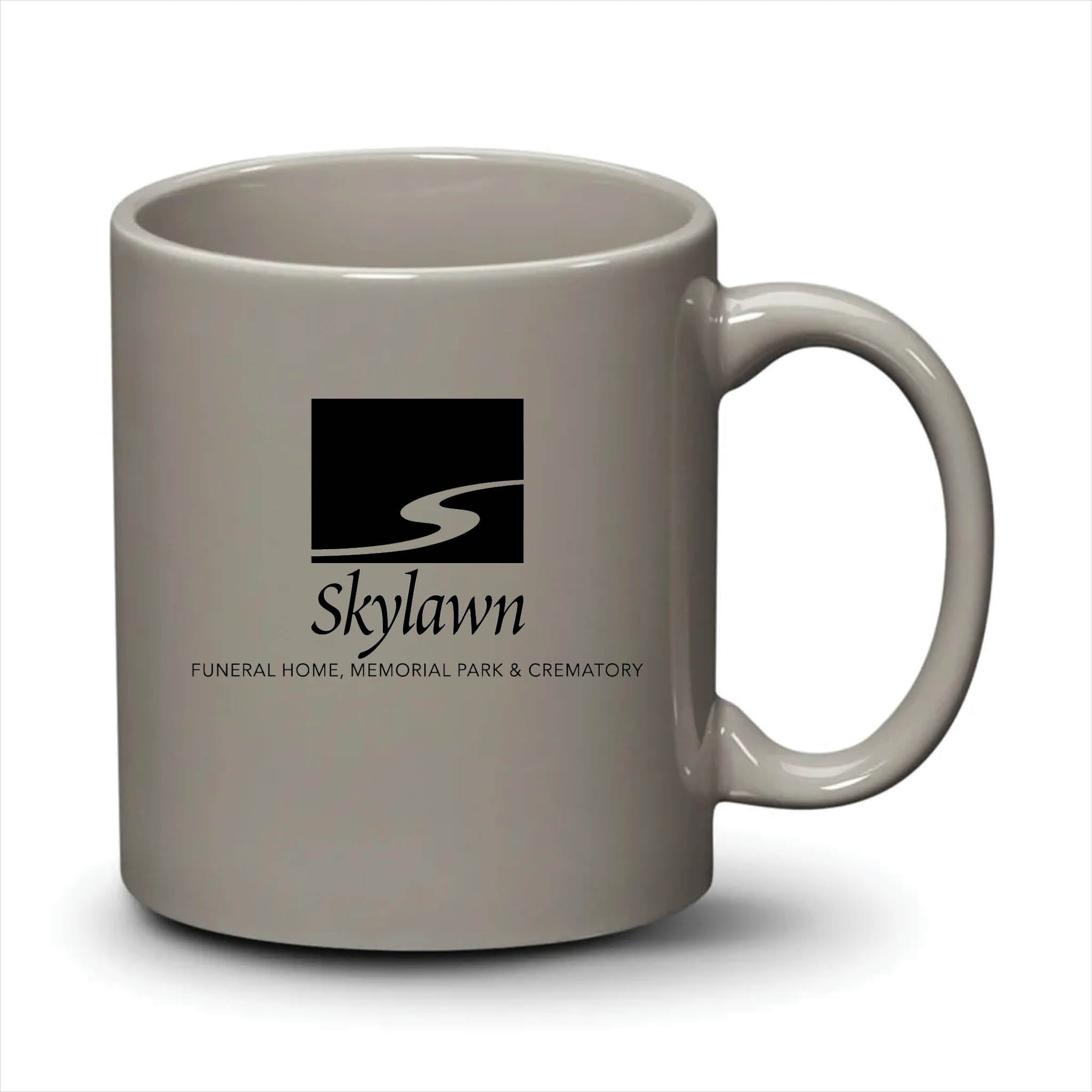 Malibu Mug Light Grey Black Logo