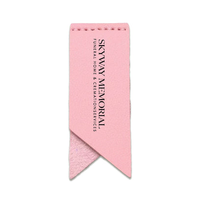 Handmade Leather Bookmark Corner Marker Clip Read Sign Pink