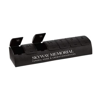 QuickCare 7-Day Med Minder Pill Box Black