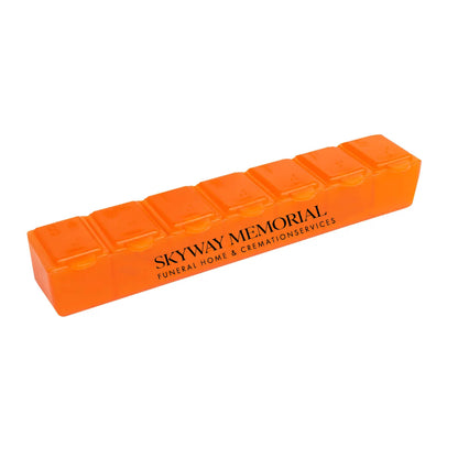 7 Day Pill Box Translucent Orange