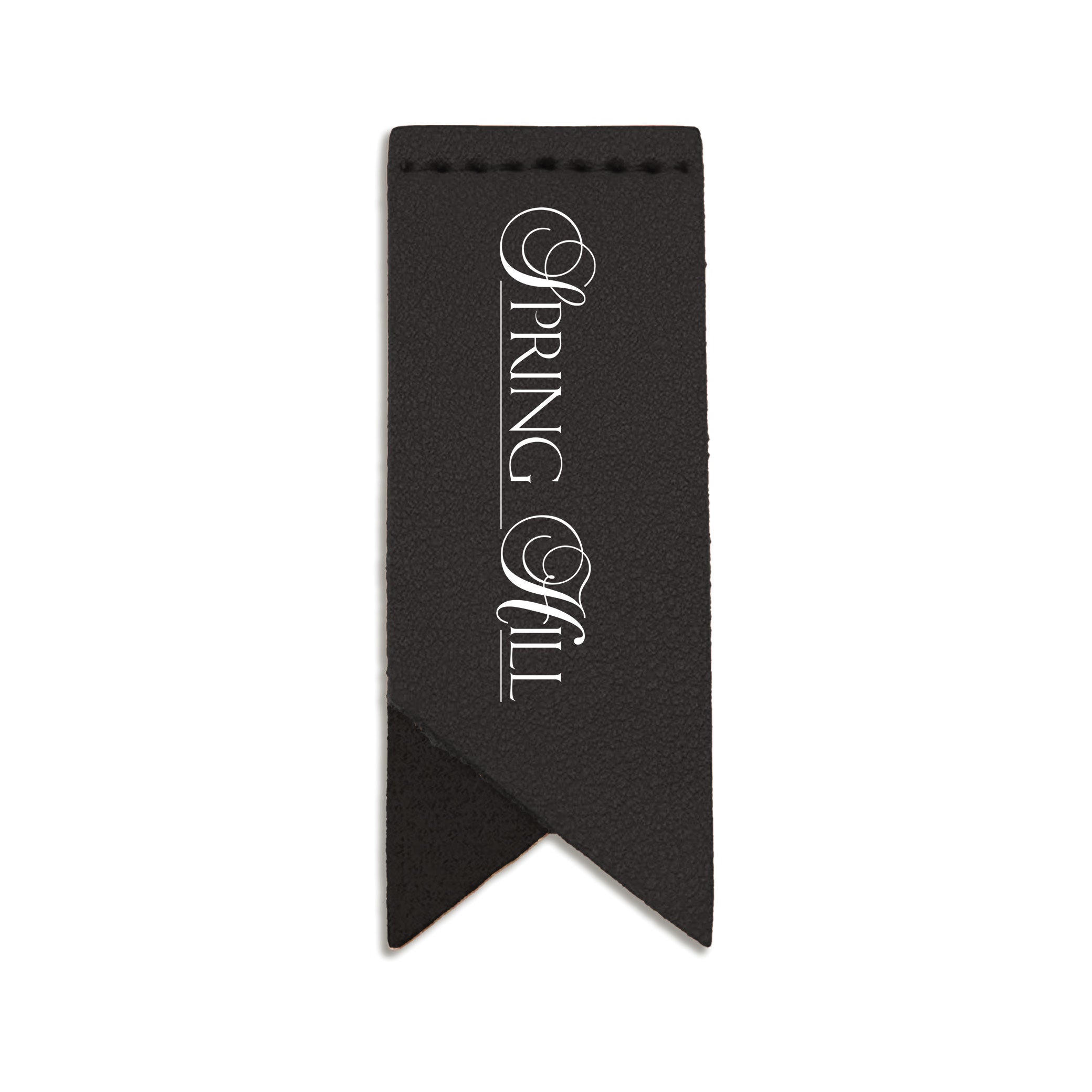 Handmade Leather Bookmark Corner Marker Clip Read Sign Black