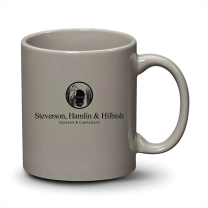 Malibu Mug Light Grey Black Logo