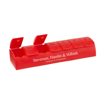 QuickCare 7-Day Med Minder Pill Box Red