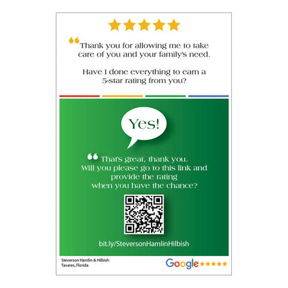 4x6 Google Review Region Glossy Postcards