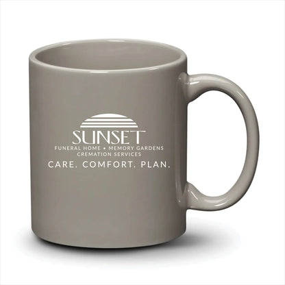 Malibu Mug Light Grey White Logo