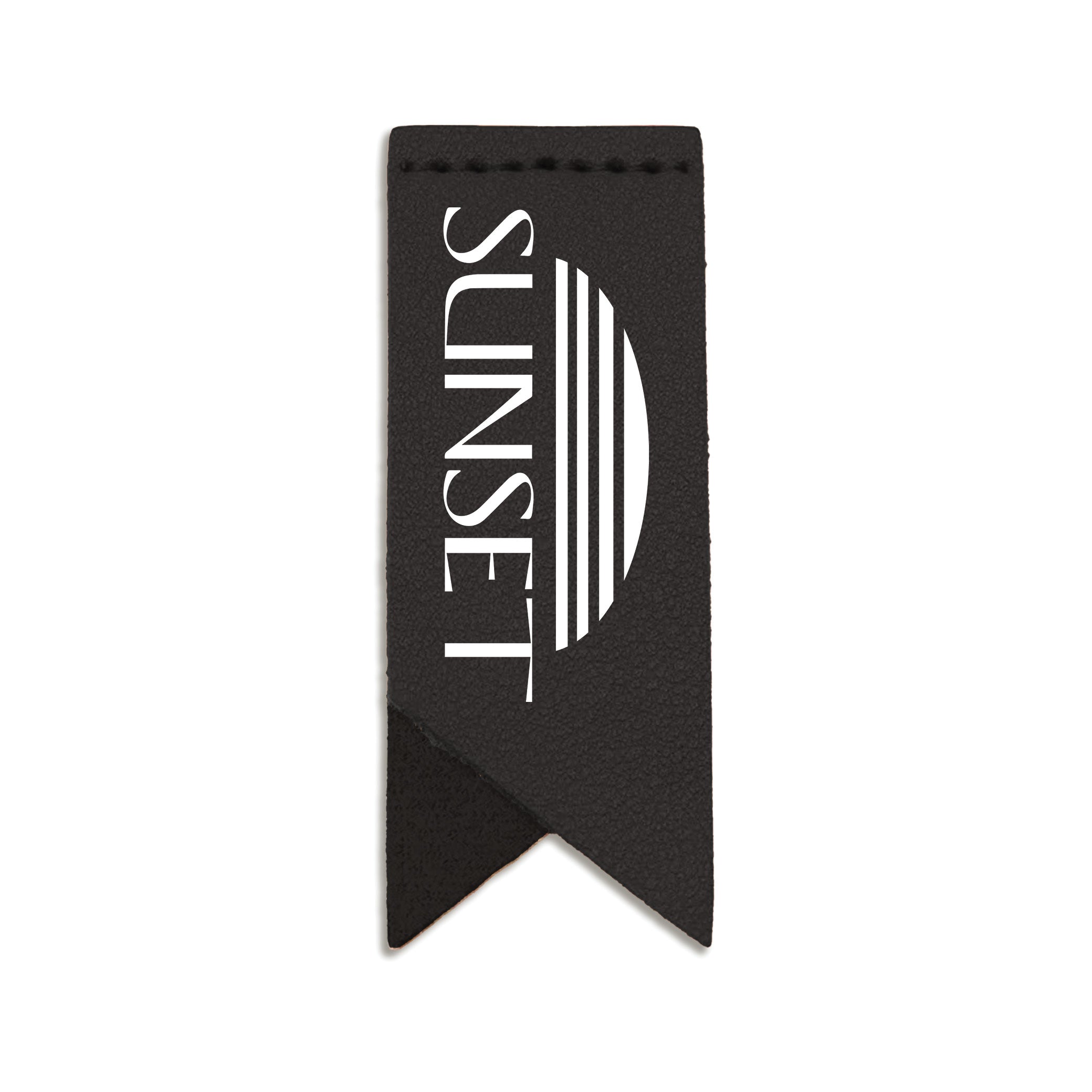 Handmade Leather Bookmark Corner Marker Clip Read Sign Black