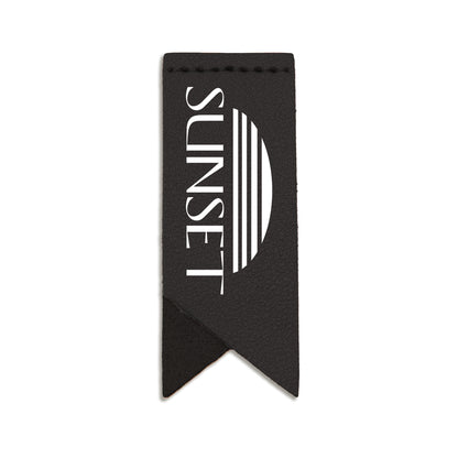 Handmade Leather Bookmark Corner Marker Clip Read Sign Black