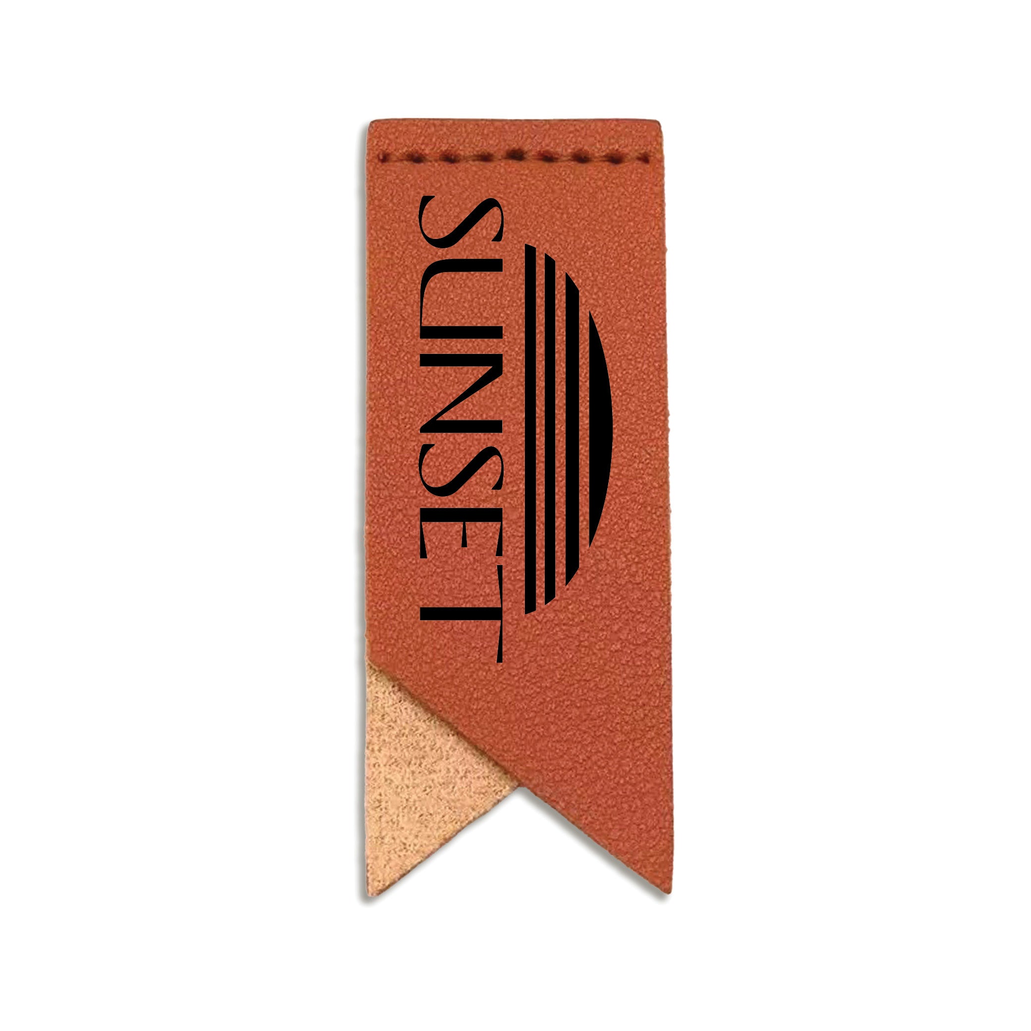 Handmade Leather Bookmark Corner Marker Clip Read Sign Orange