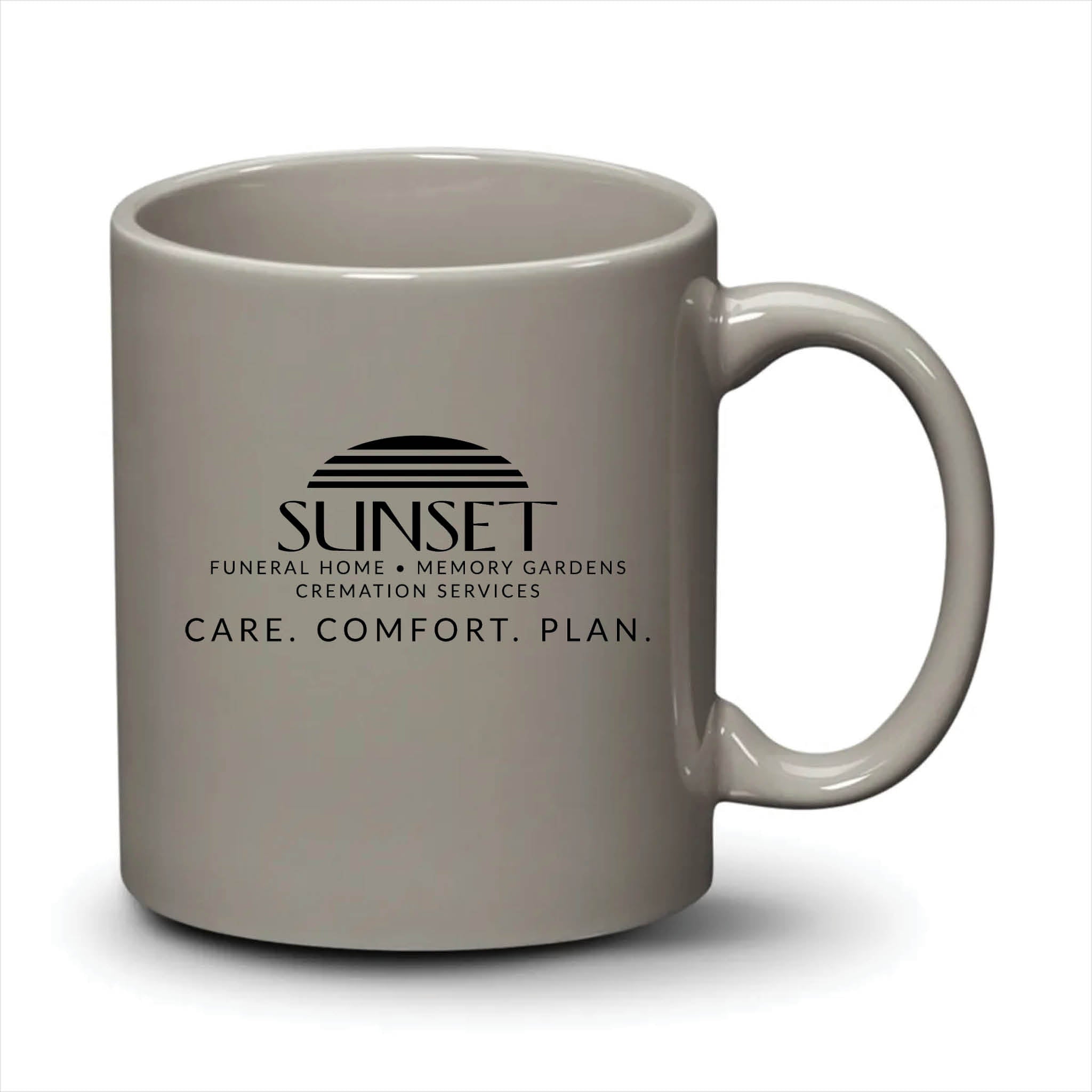 Malibu Mug Light Grey Black Logo