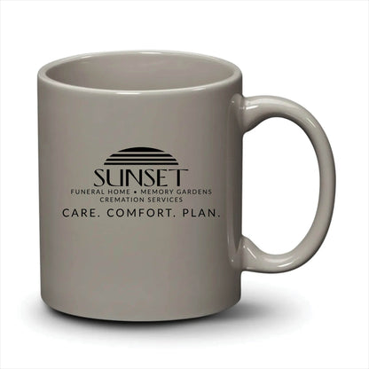 Malibu Mug Light Grey Black Logo