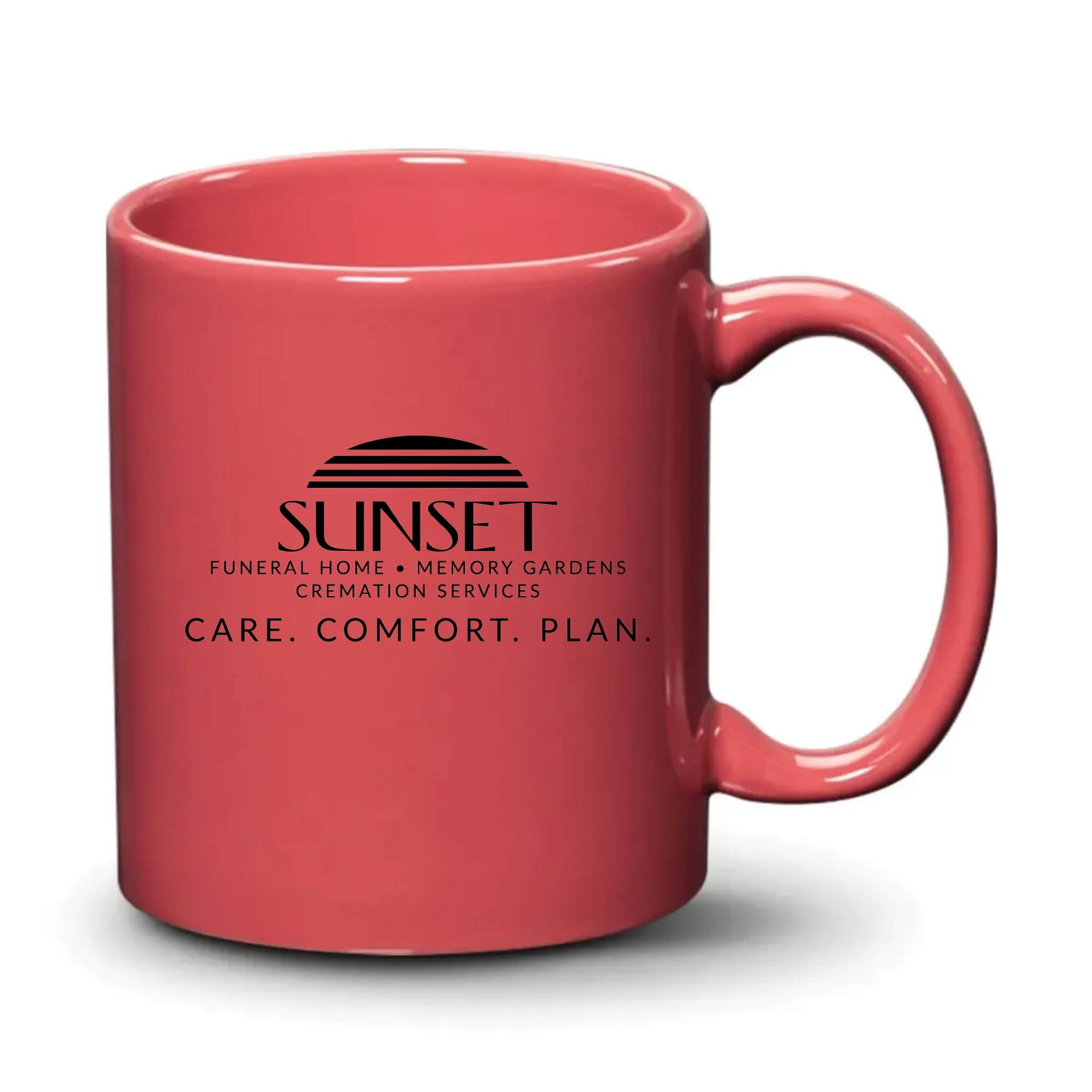 Malibu Mug Coral Black Logo