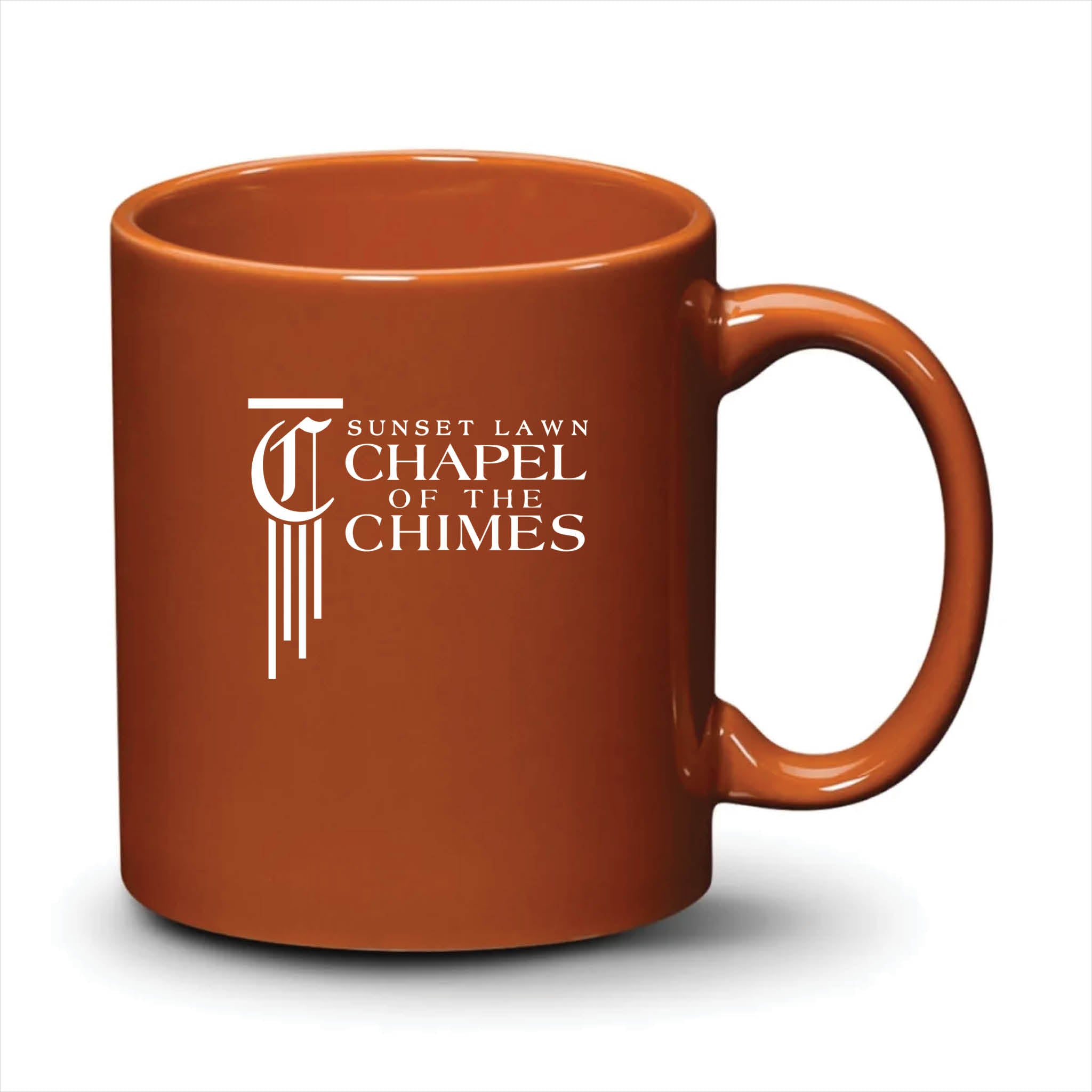 Malibu Mug Burnt Orange White Logo