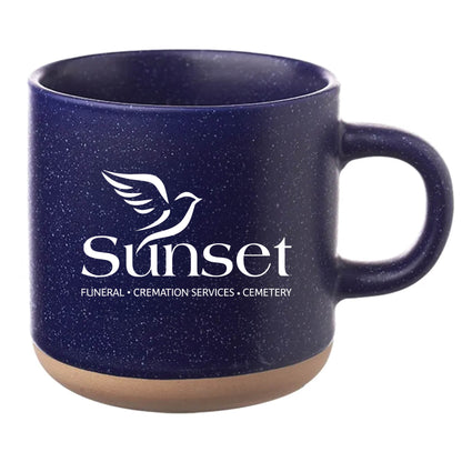 Cosmic Speckled Clay Coffee Mug 11 oz Blue